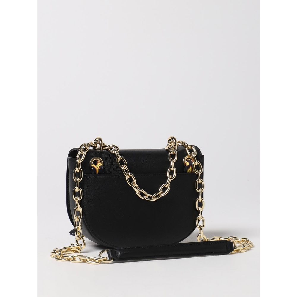 Black Artificial Leather Crossbody Bag