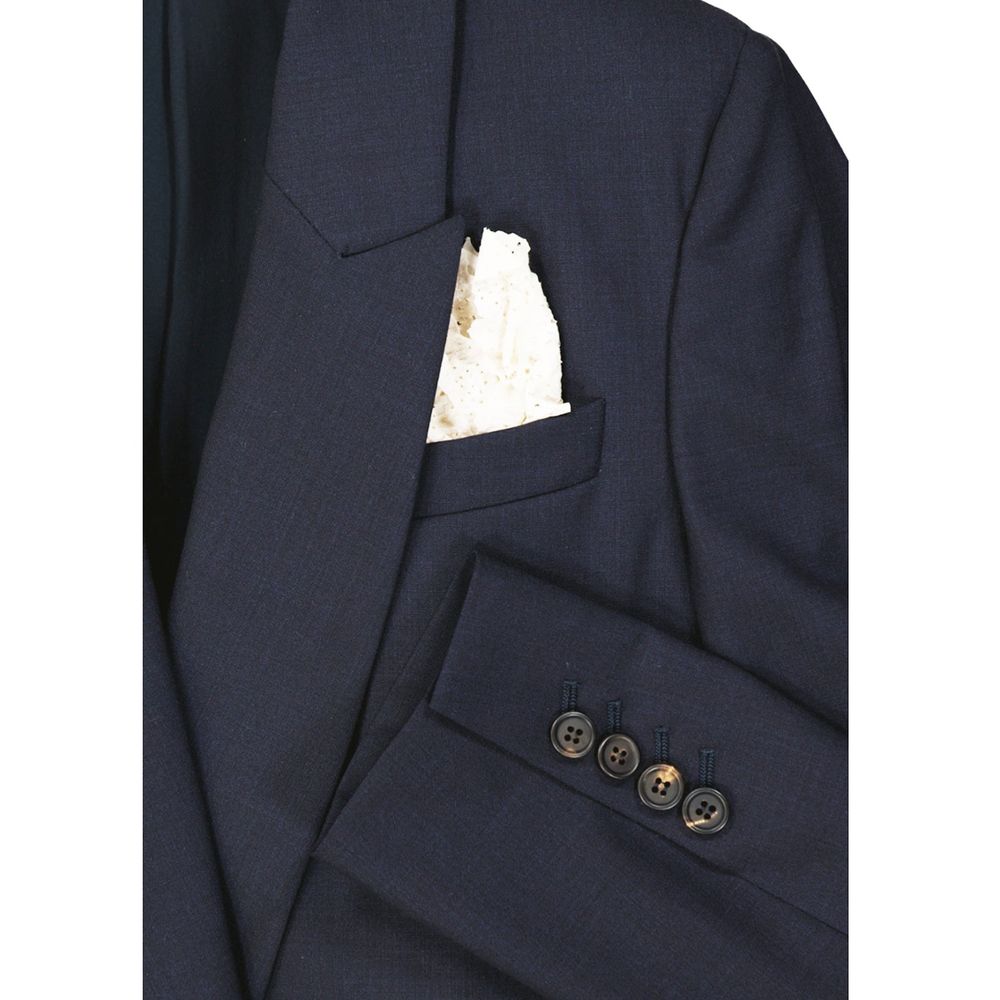 Blue Virgin Wool Jackets And Coat