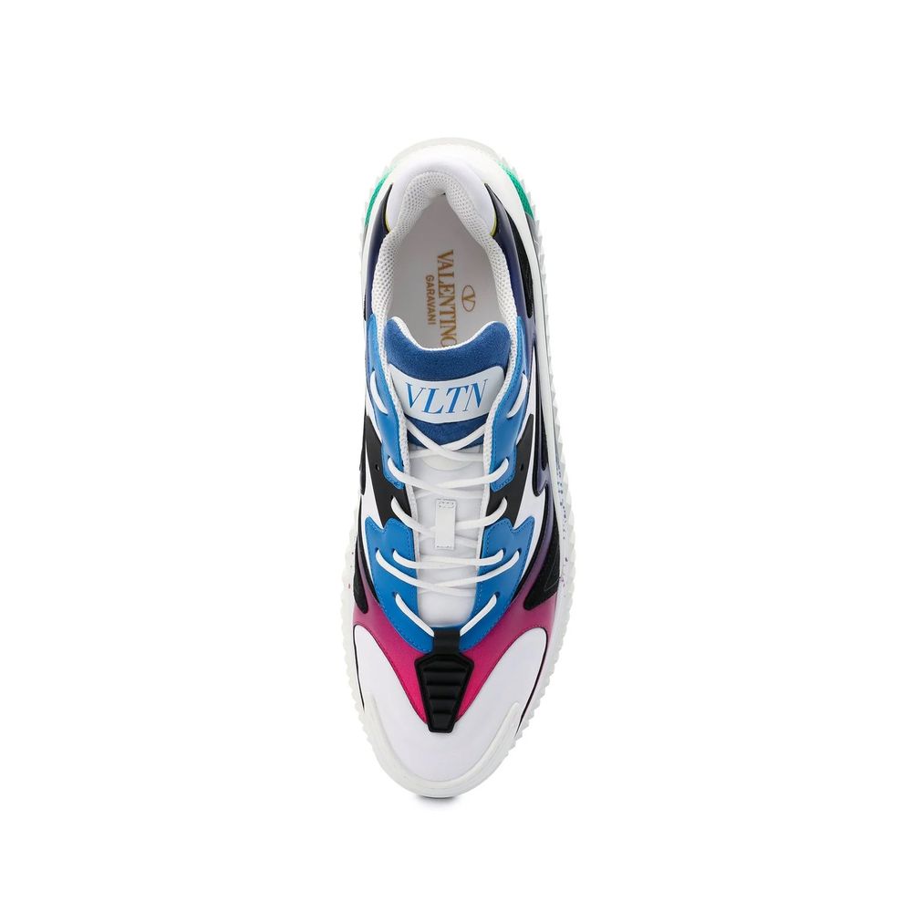 White Fabric Athletic Sneakers