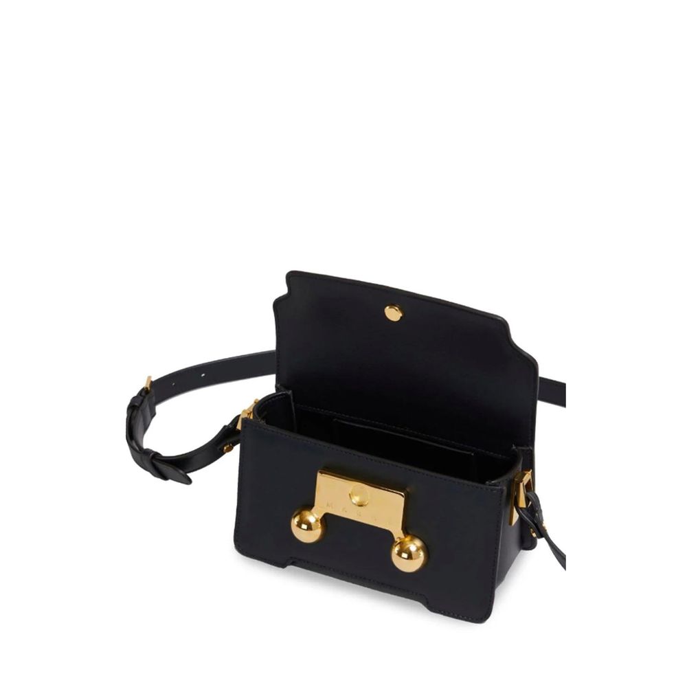 Black Calfskin Belt Bag