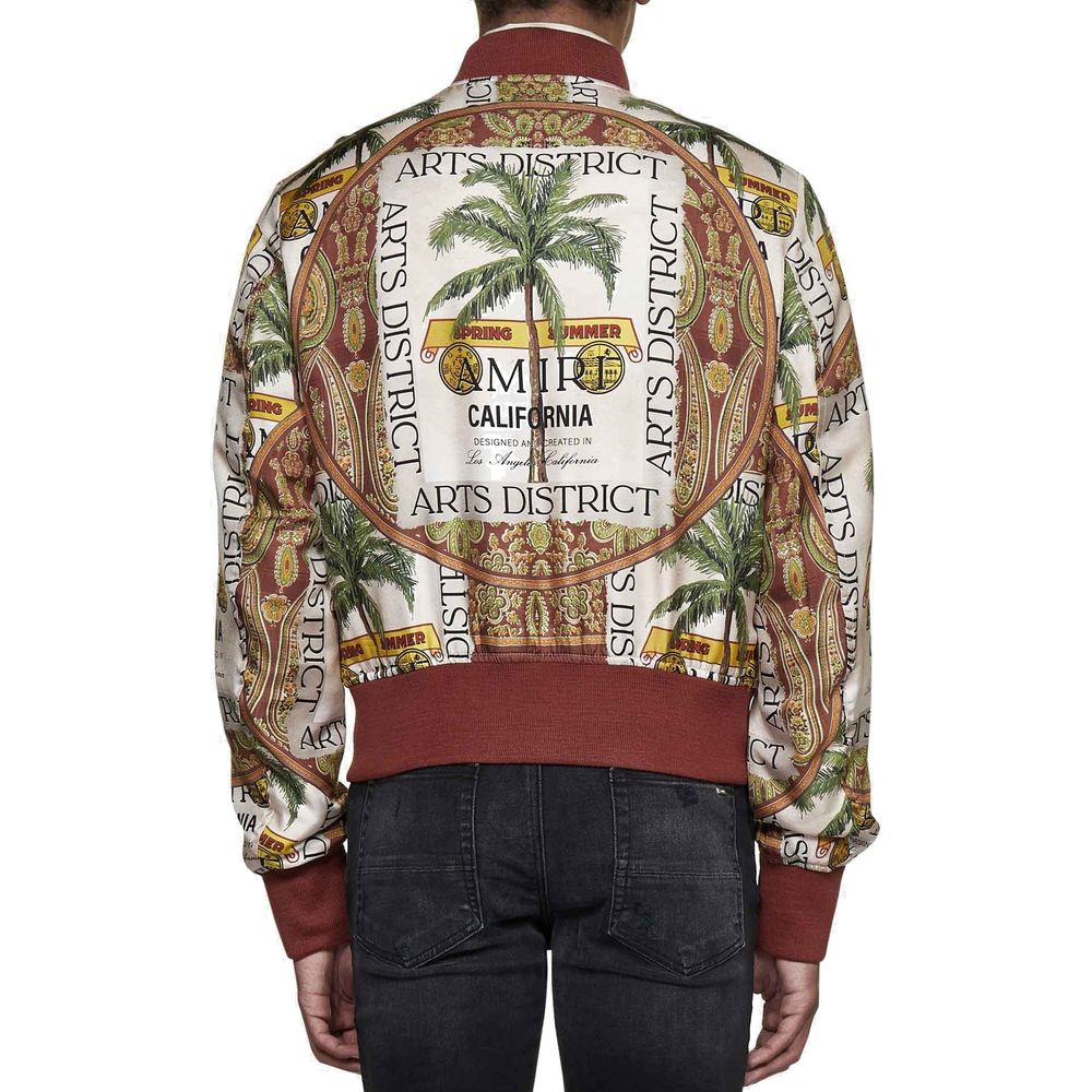 Beige Silk Bomber
