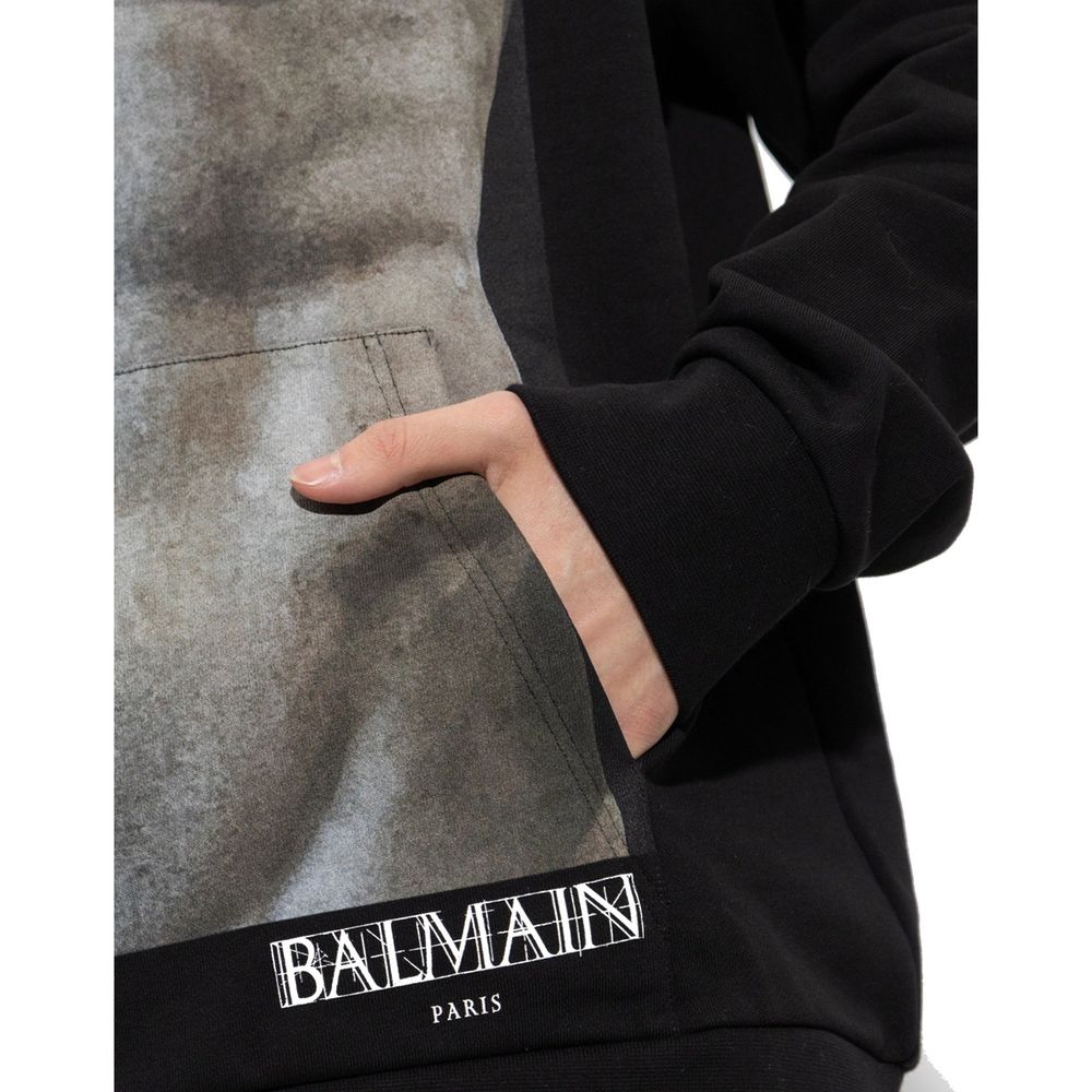 Black Cotton Sweatshirt