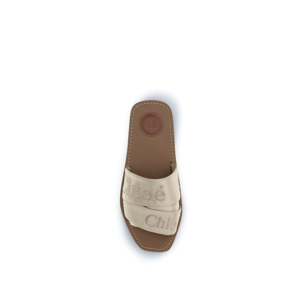 Gold Polyester Sandals