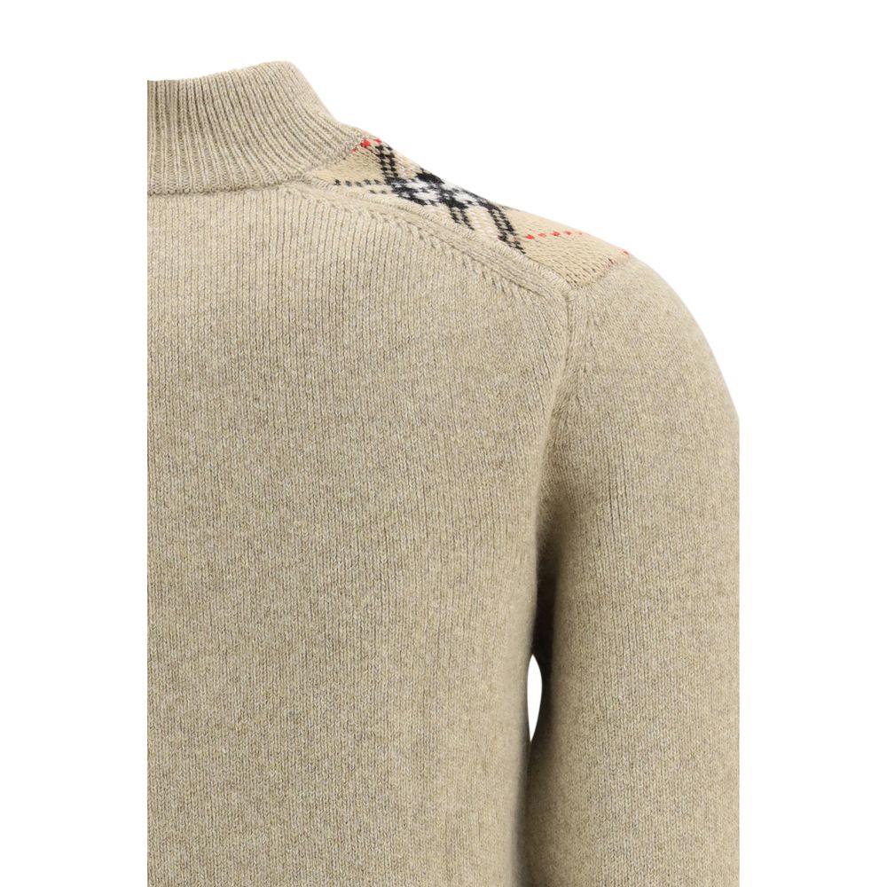 Beige Wool Cardigan