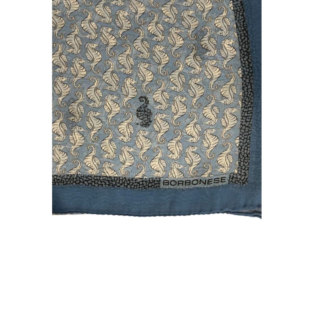 Blue Silk Women Scarf