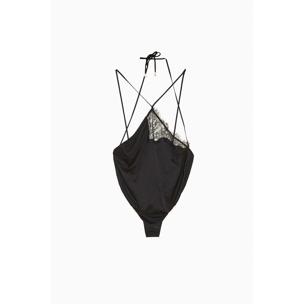 Black Viscose Bodysuit