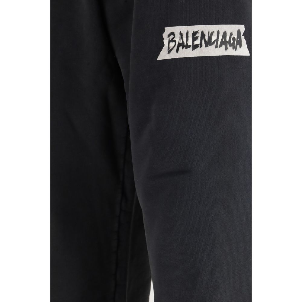 Black Cotton Casual Pants
