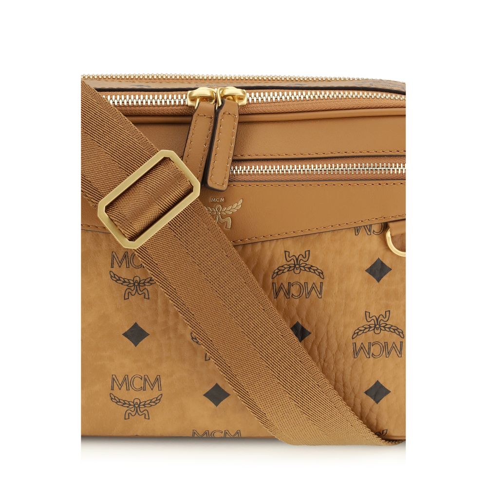 Beige Polyethylene Shoulder Bag