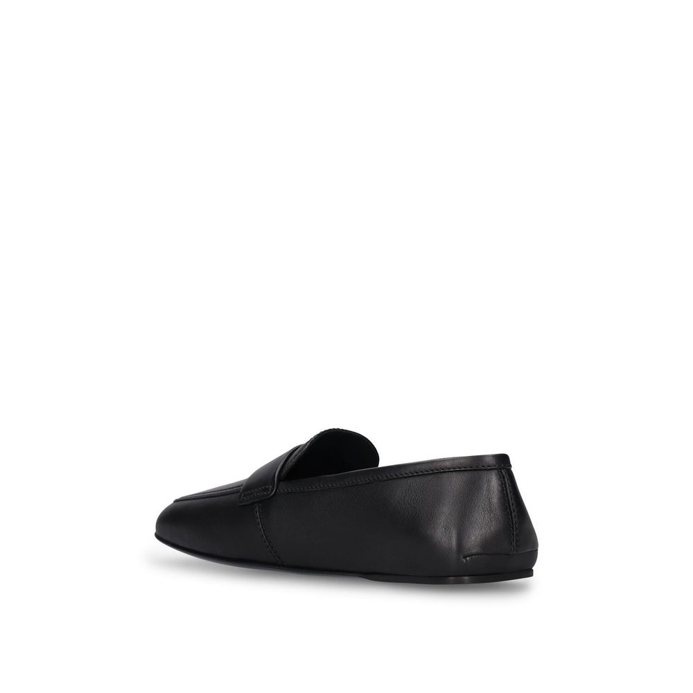 Brown Calfskin Slip-On Loafers