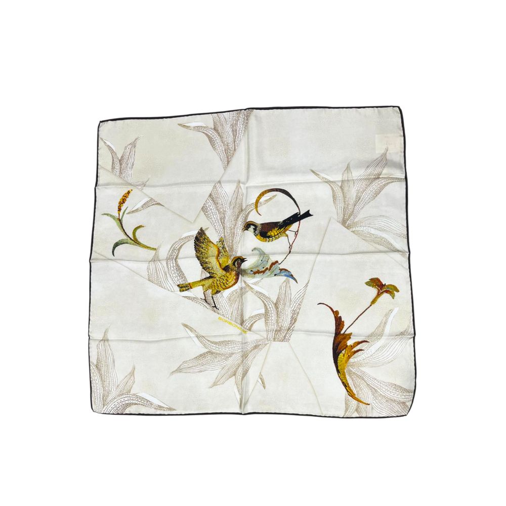 Beige Silk Women Scarf