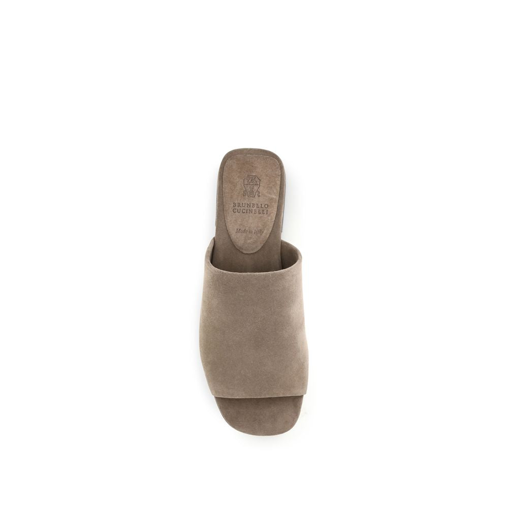Gray Calf Leather Bos Taurus Mules