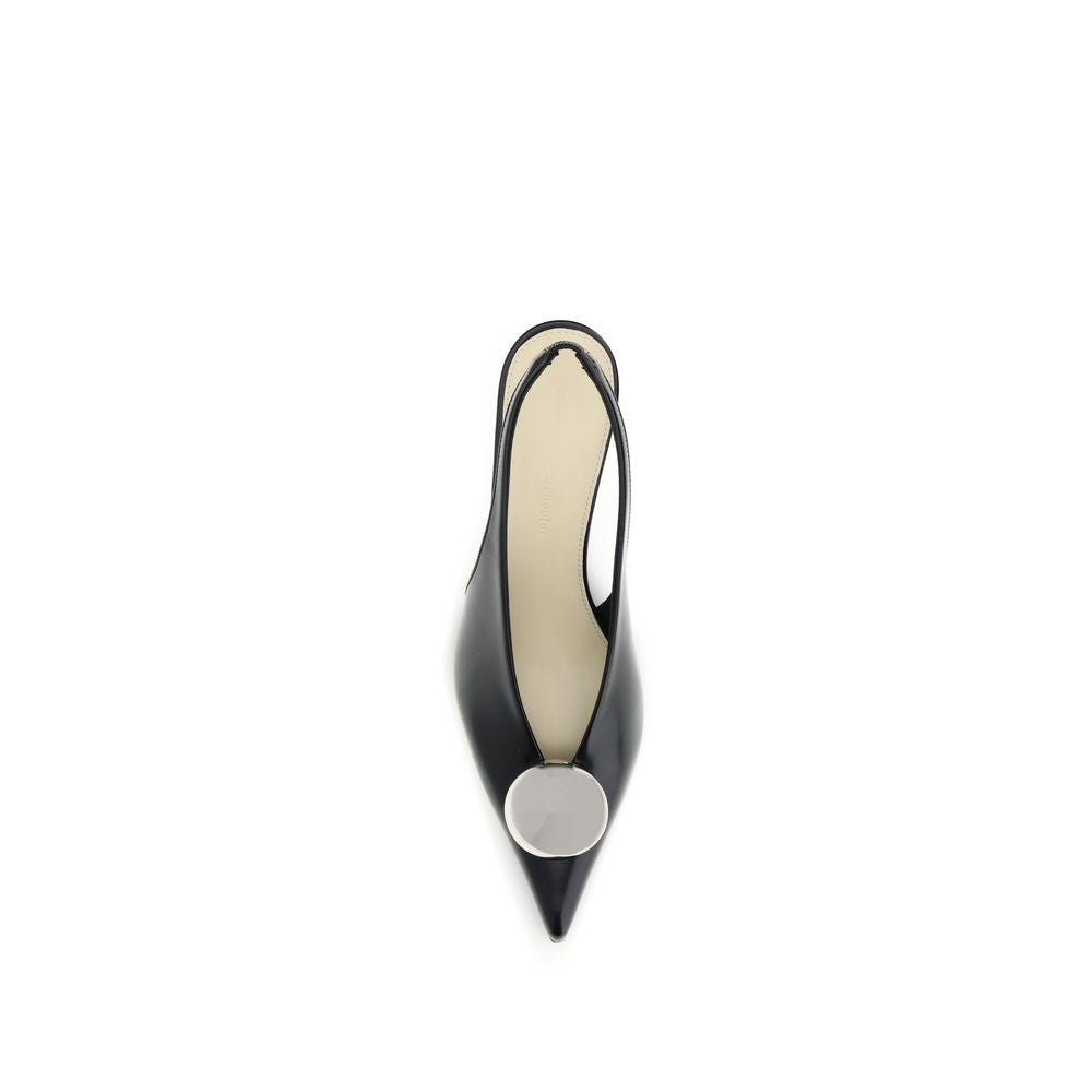 Black Calf Leather Bos Taurus High Heel Pumps