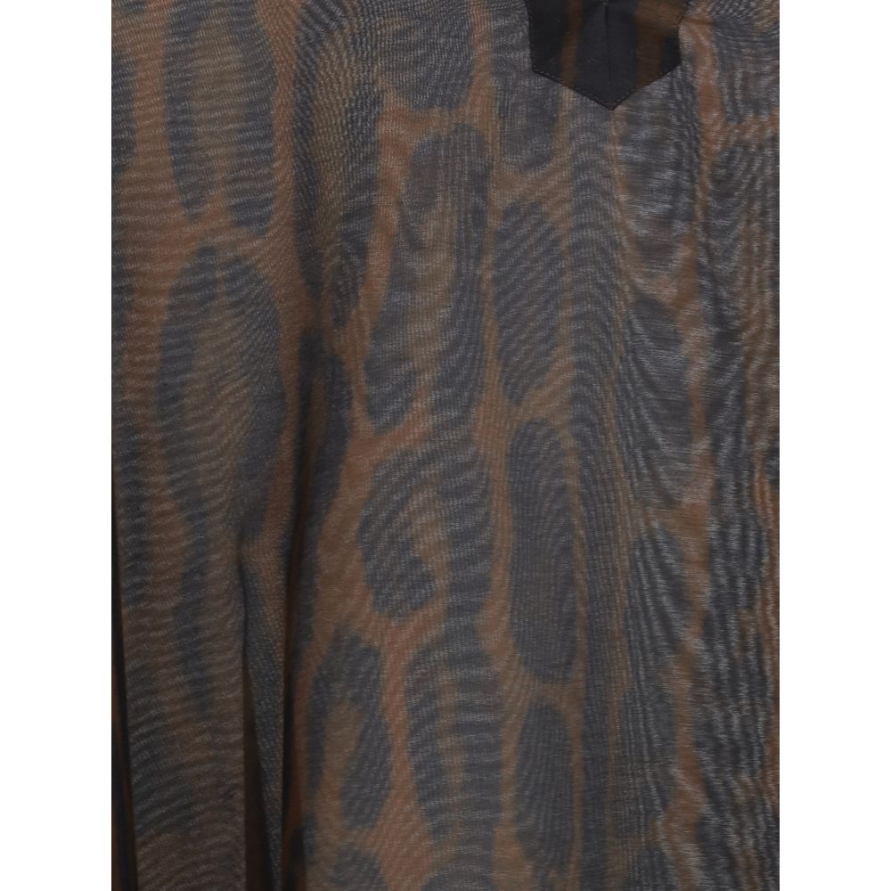 Brown Cotton Casual Dress