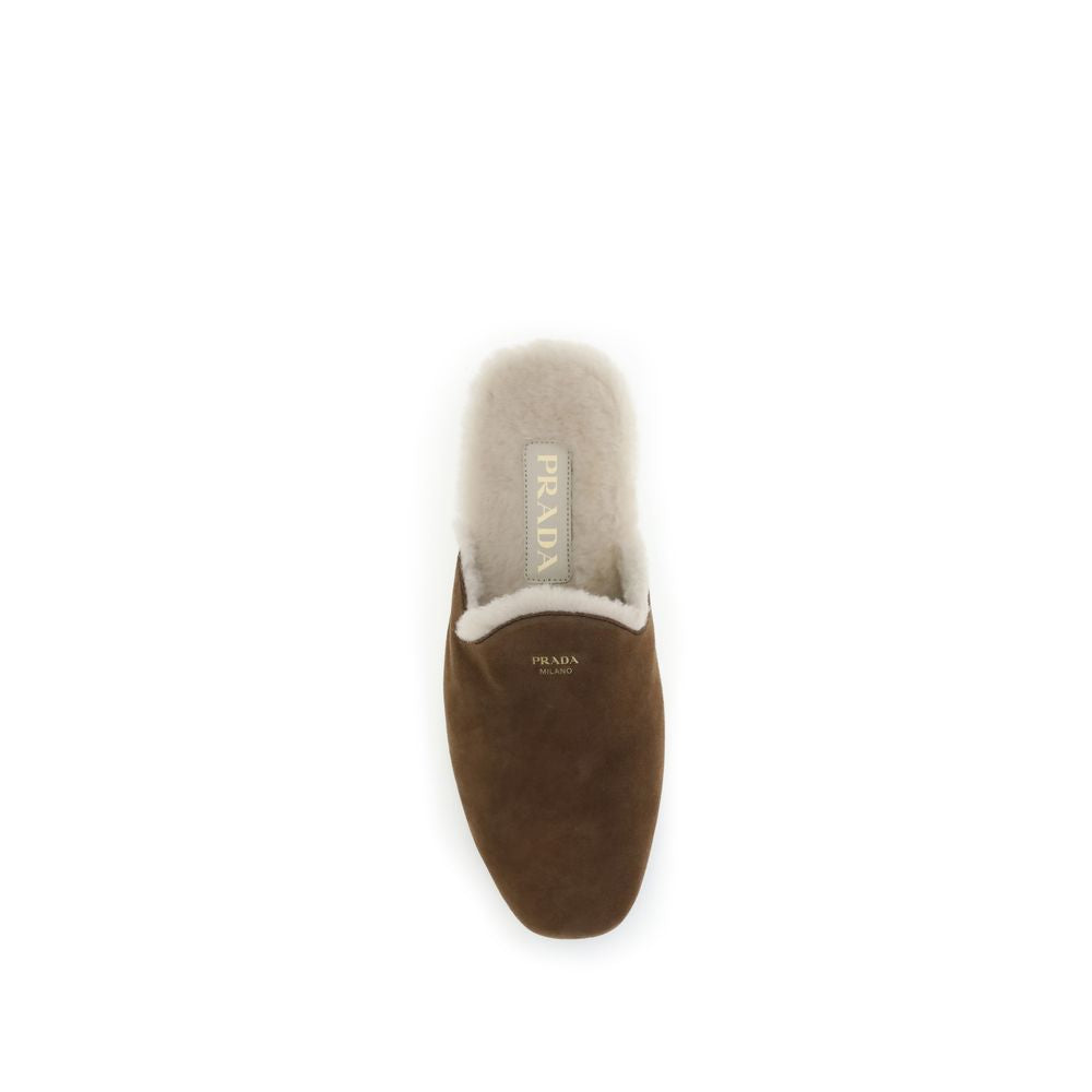 Brown Calf Leather Bos Taurus Mules