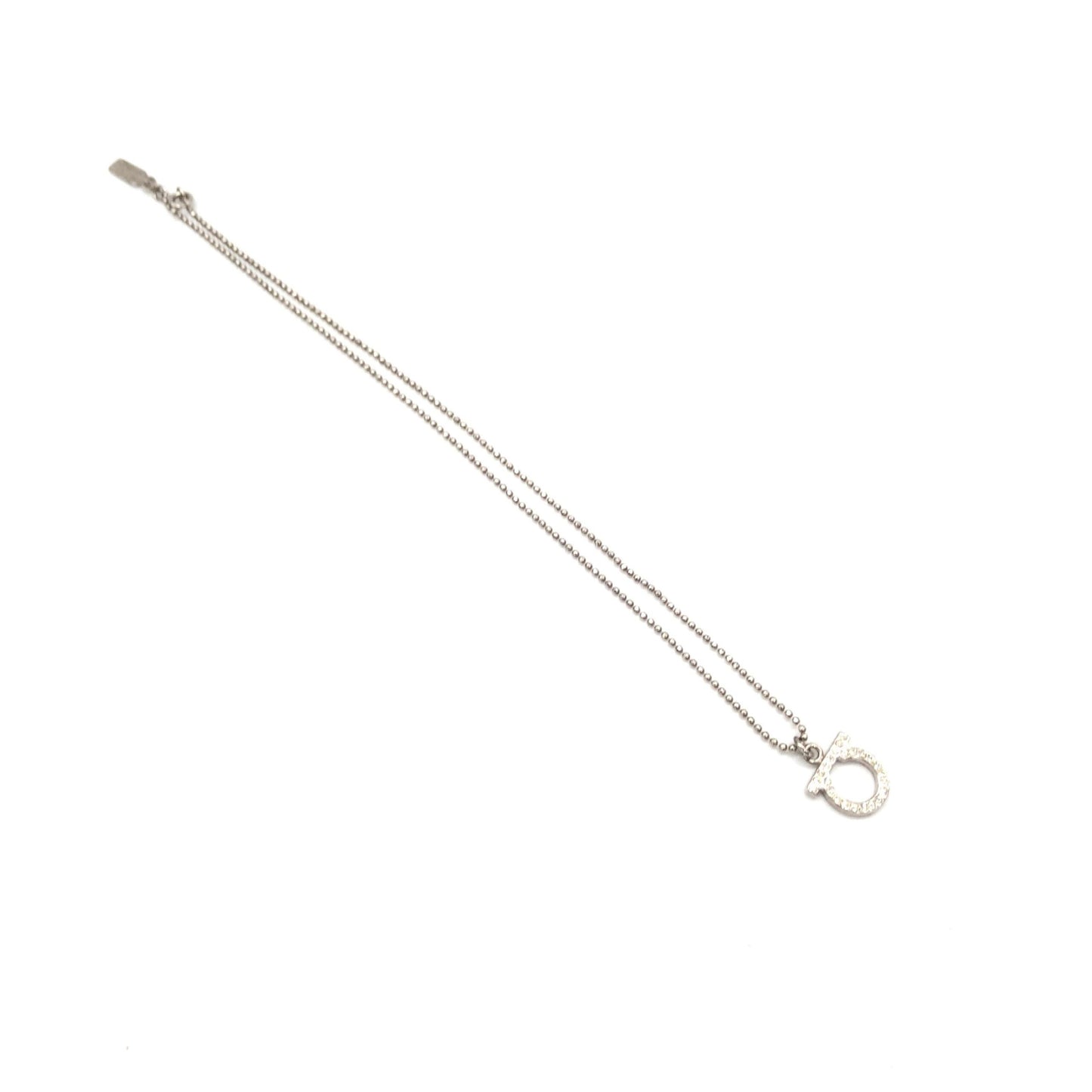 Silver Plated Necklace With Crystal Pendant