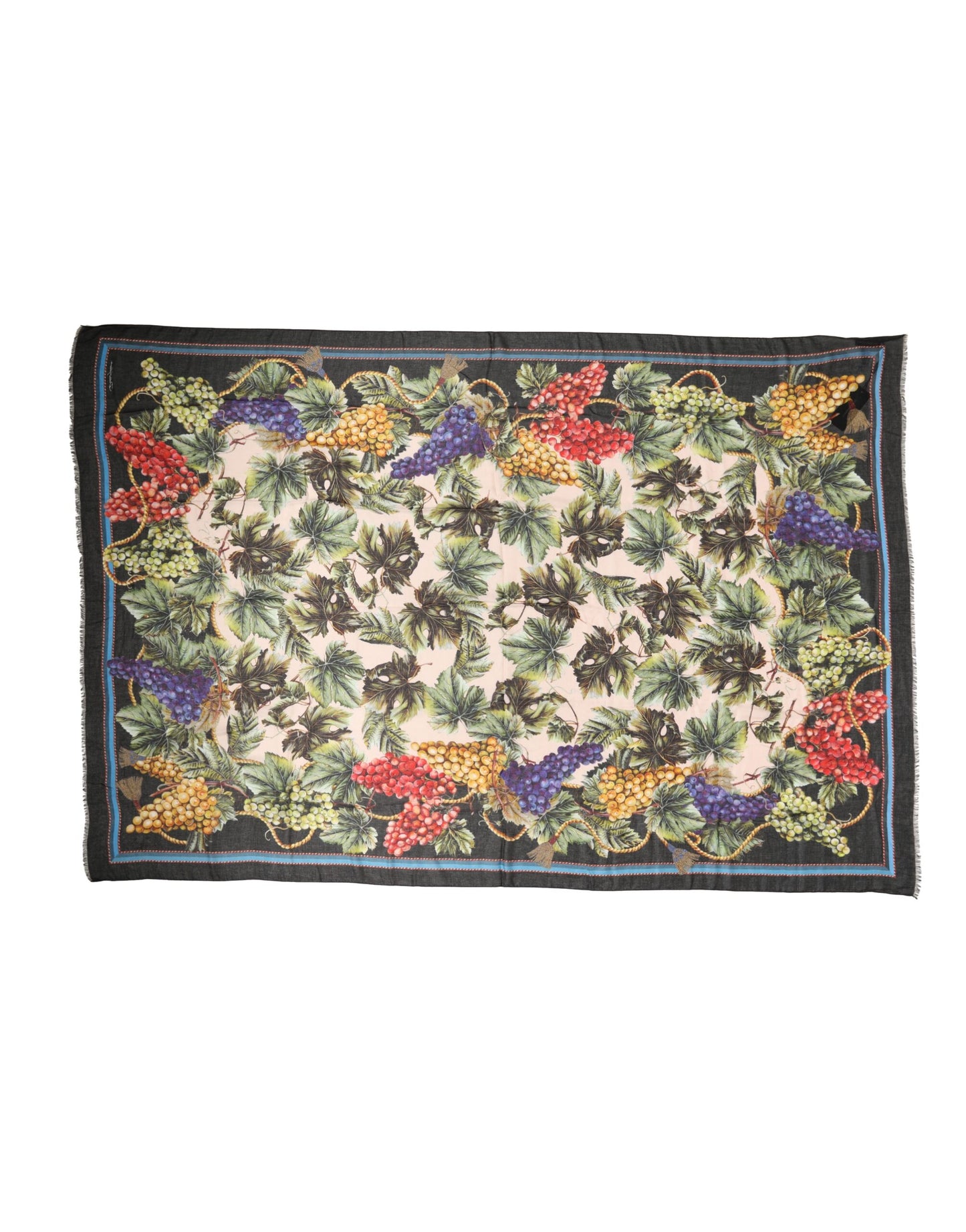 Multicolor Grapes Print Wrap Shawl 196cm x 134cm Scarf