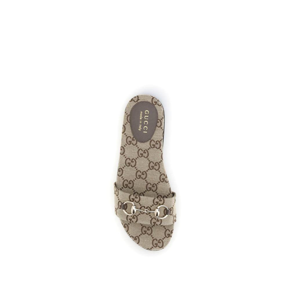 Beige Cotton Sandals