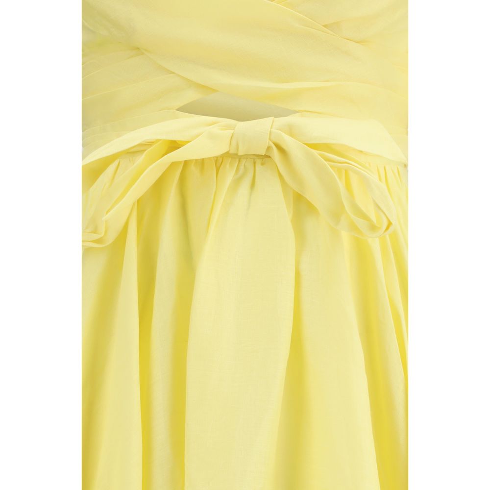 Bicolor Cotton Long Dress