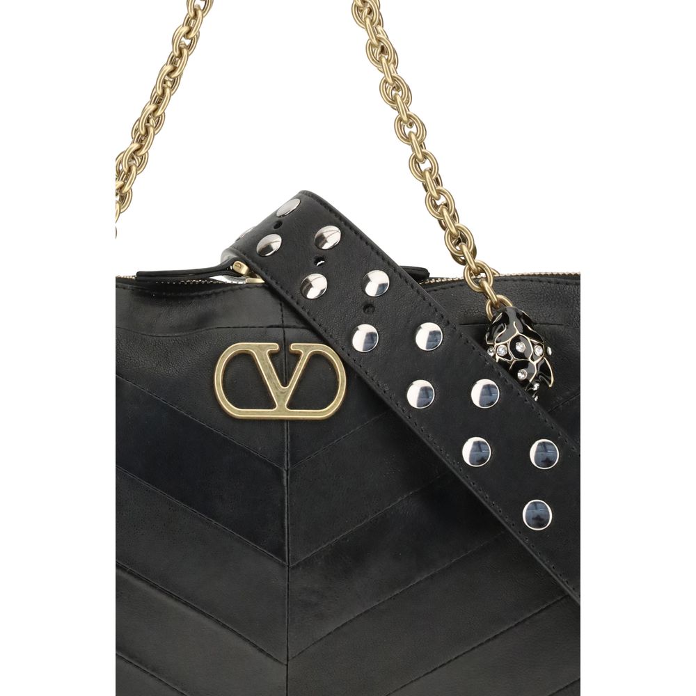 Black Calf Leather Bos Taurus Shoulder Bag