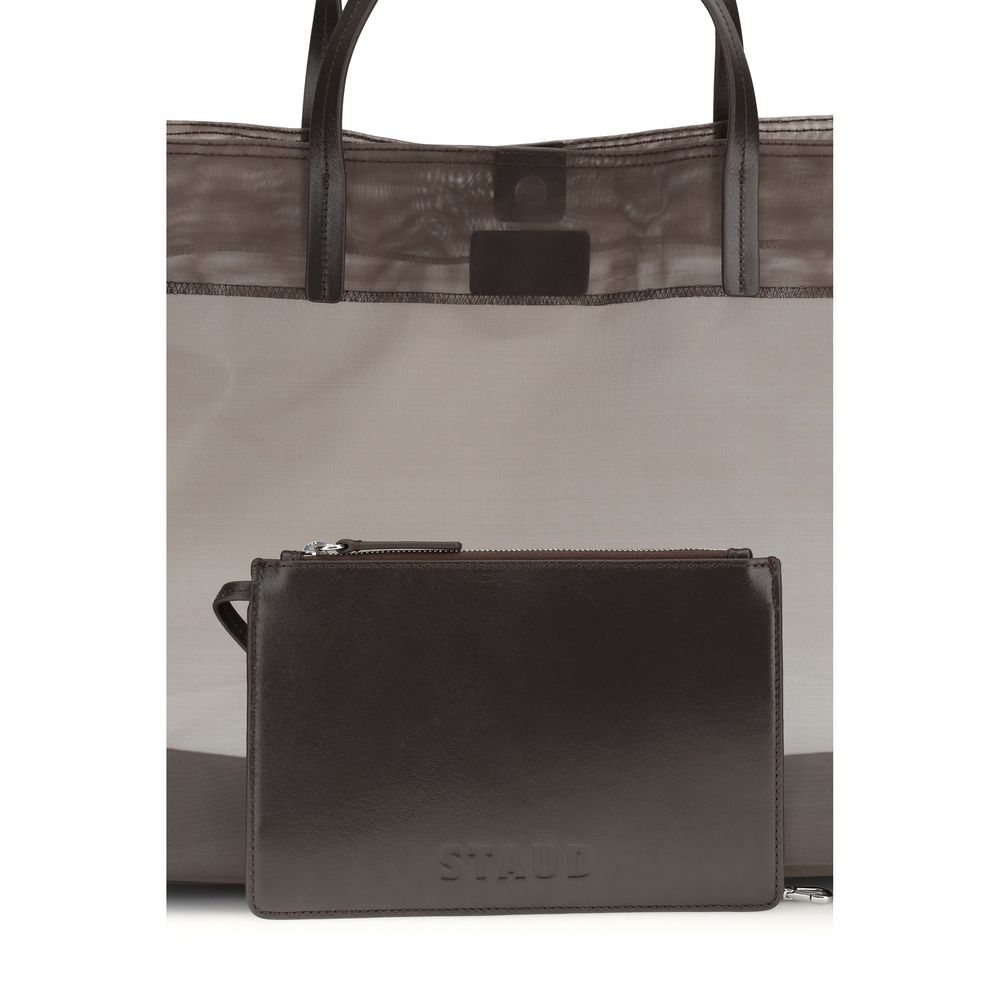 Brown Nylon Shoulder Bag