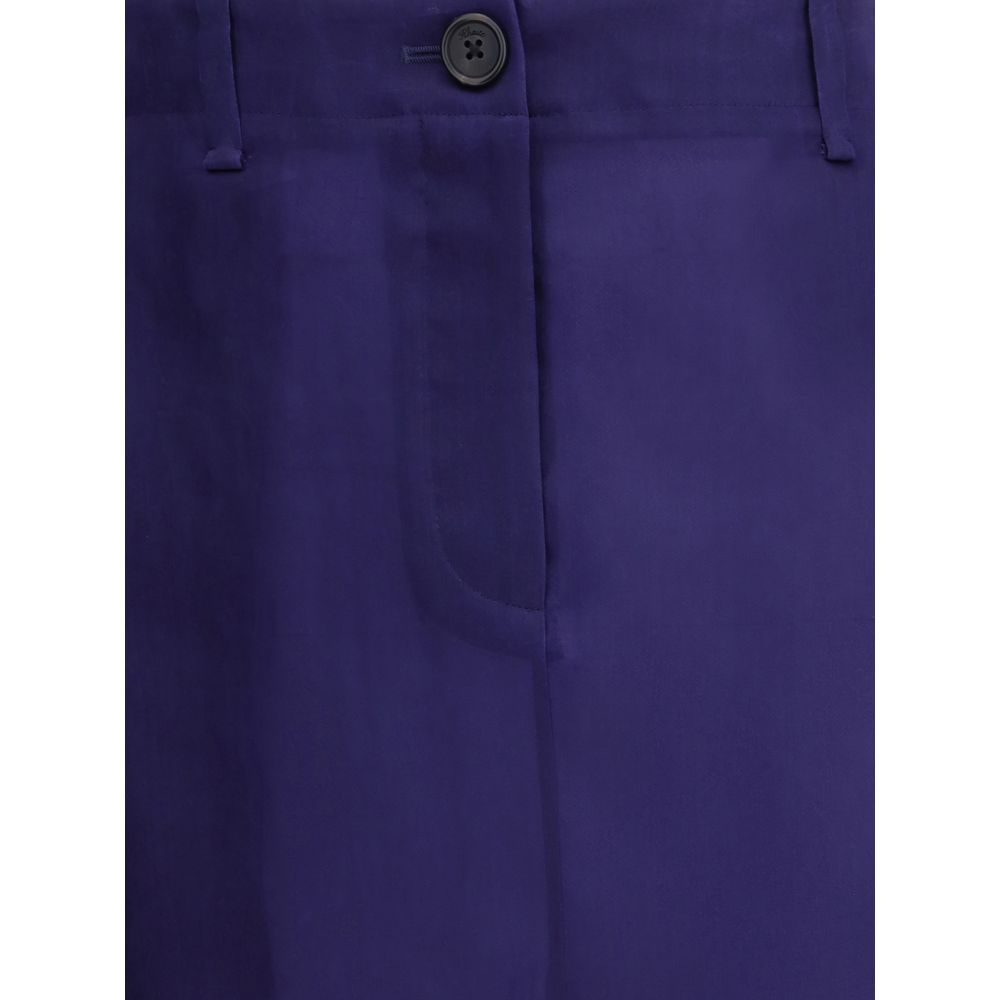 Multicolor Silk Midi Skirt