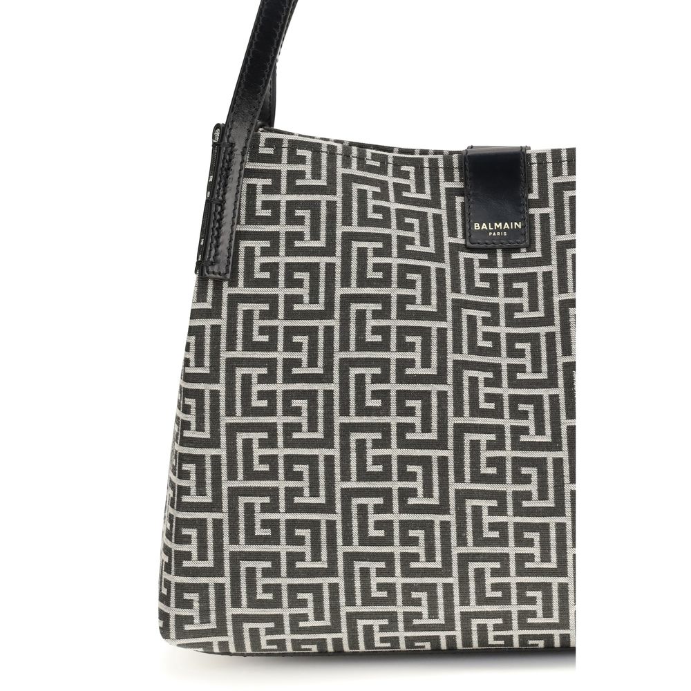 Black Cotton Shoulder Bag