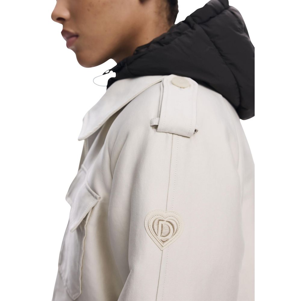 Cream Polyester Coat