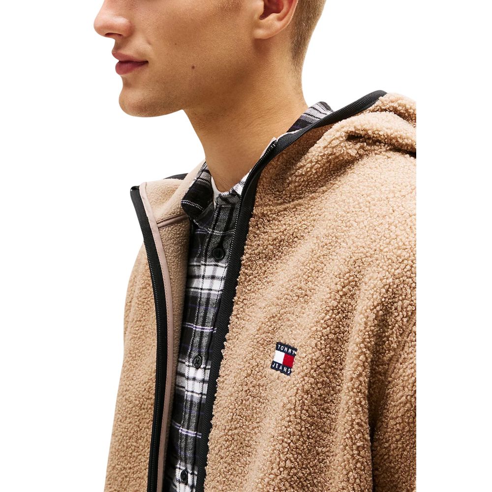 Beige Recycled Polyester Hoodie