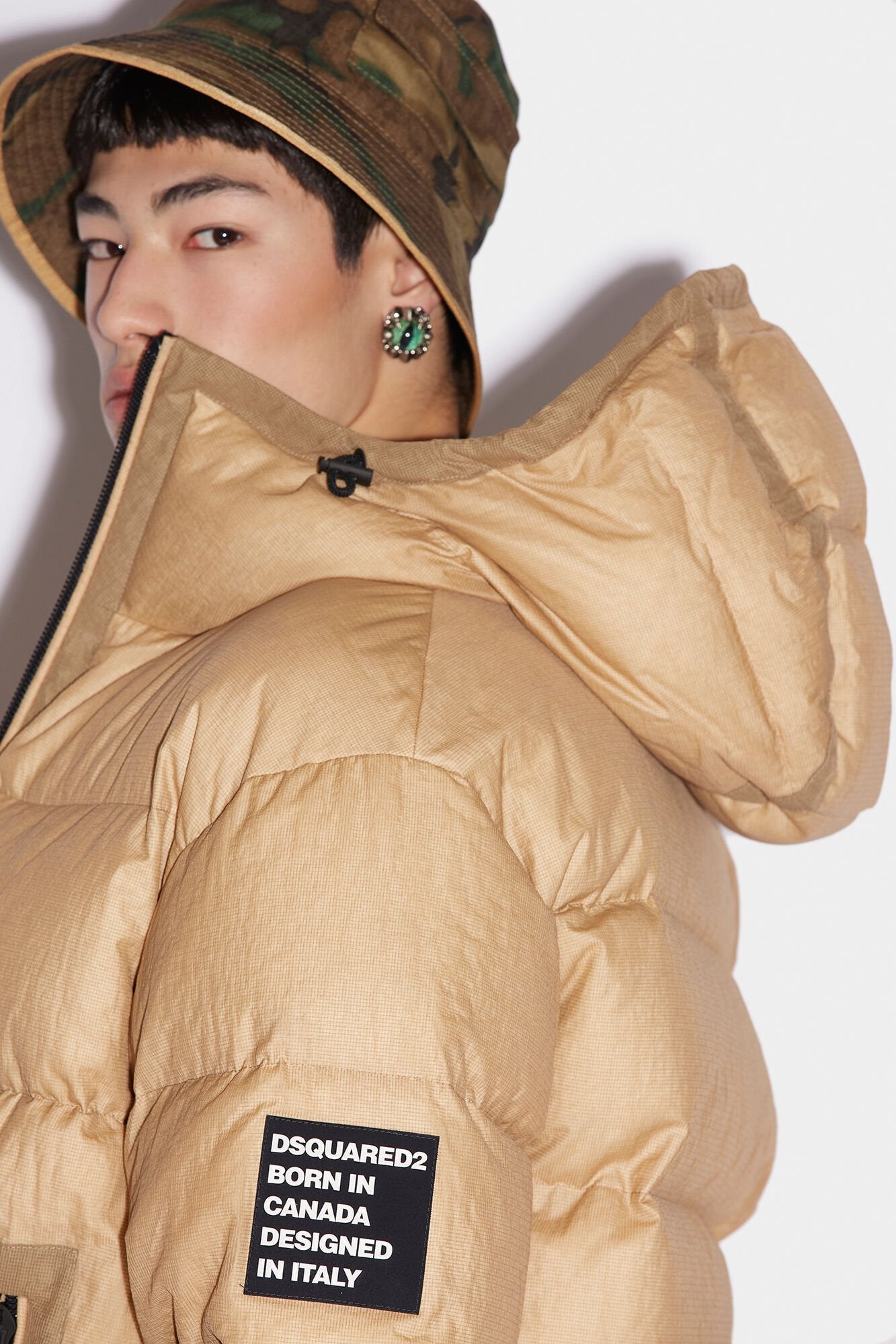 Beige Fibres Coat