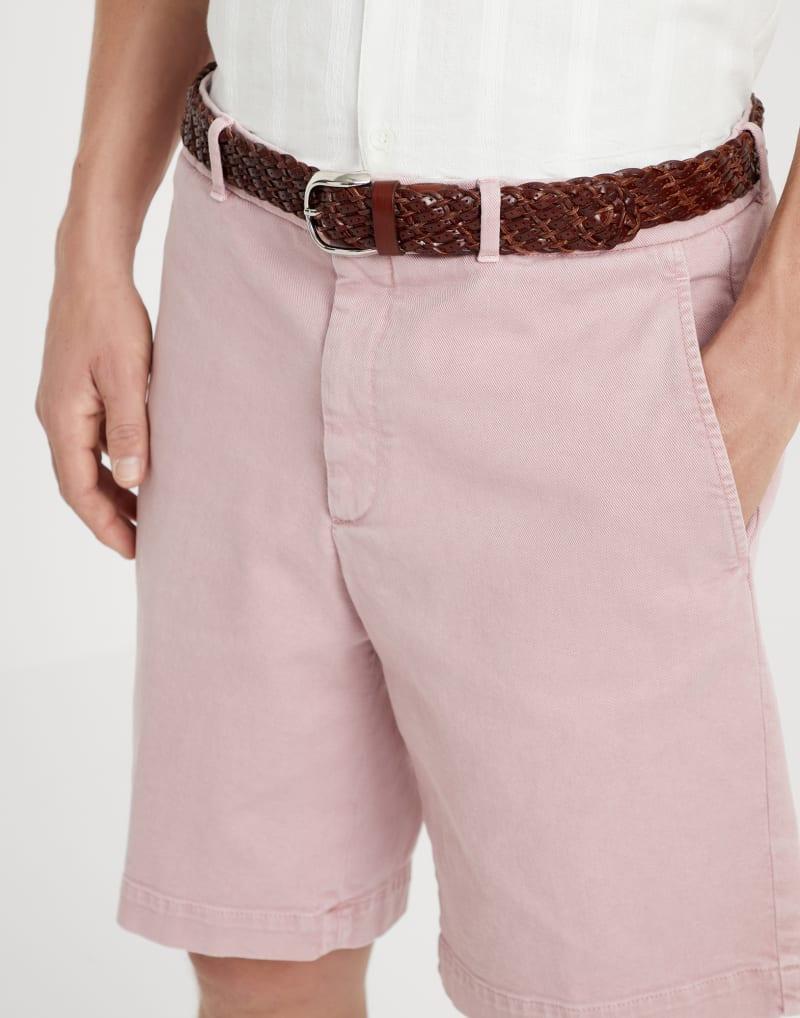 Pink Cotton Bermuda Shorts