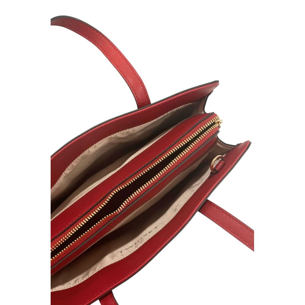 Red PU Women Shoulder Bag