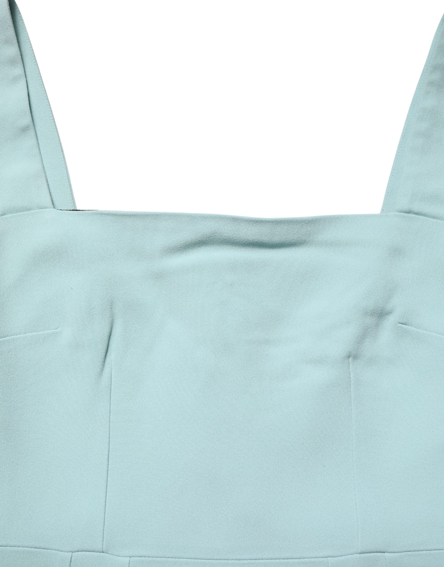Green Square Neck Sleeveless Mini Dress