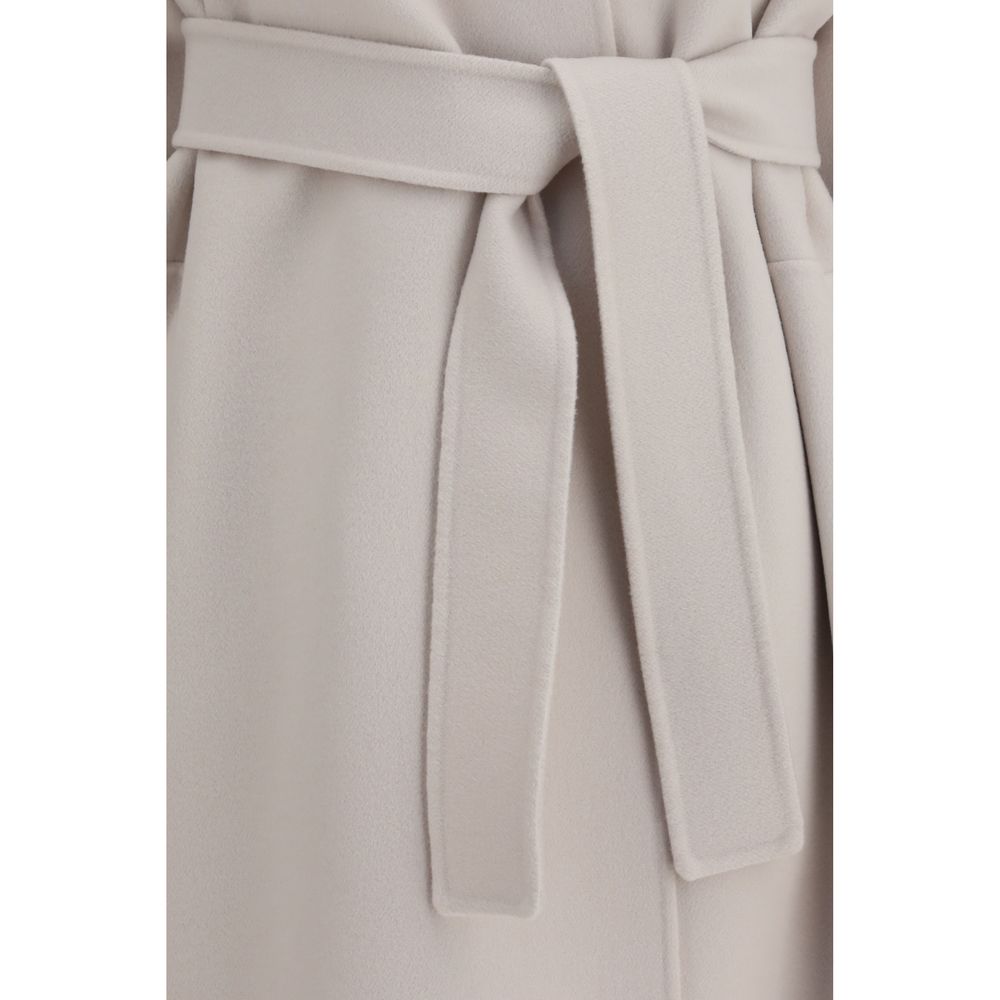 Beige Fleece Wool Coat