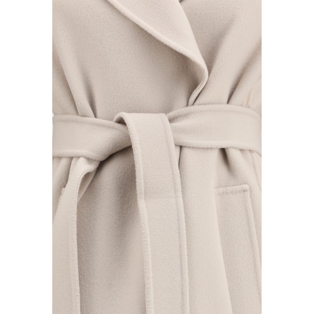 Beige Fleece Wool Coat