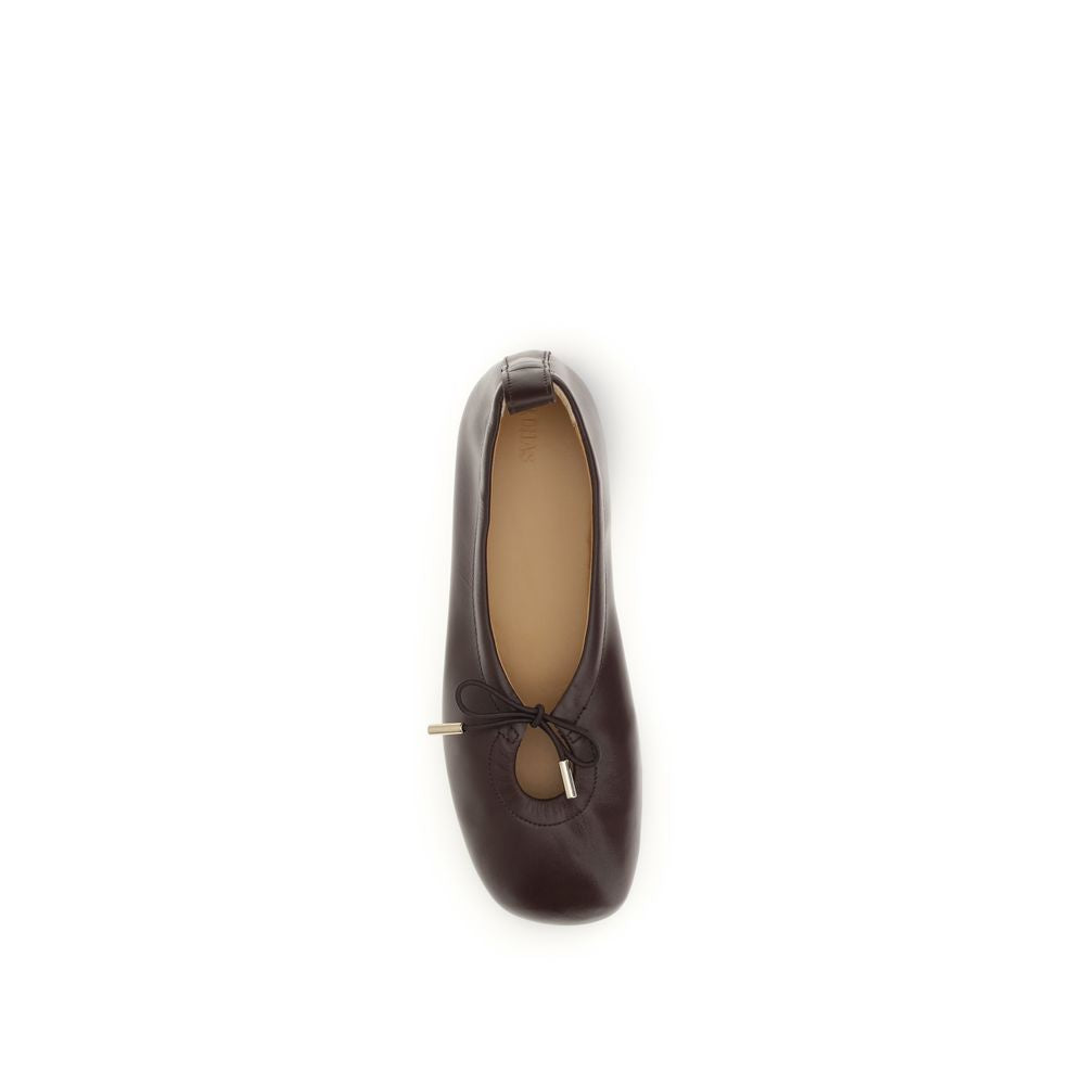 Brown Calf Leather Bos Taurus Ballet Flats