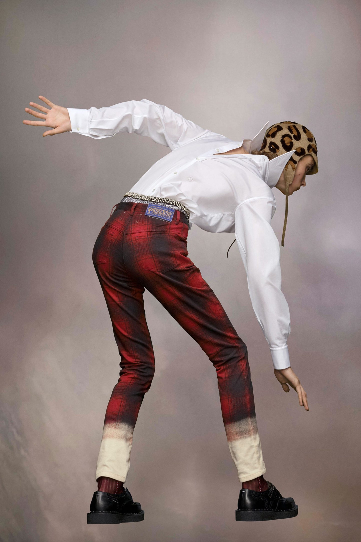 Bicolor Fibres Casual Pants