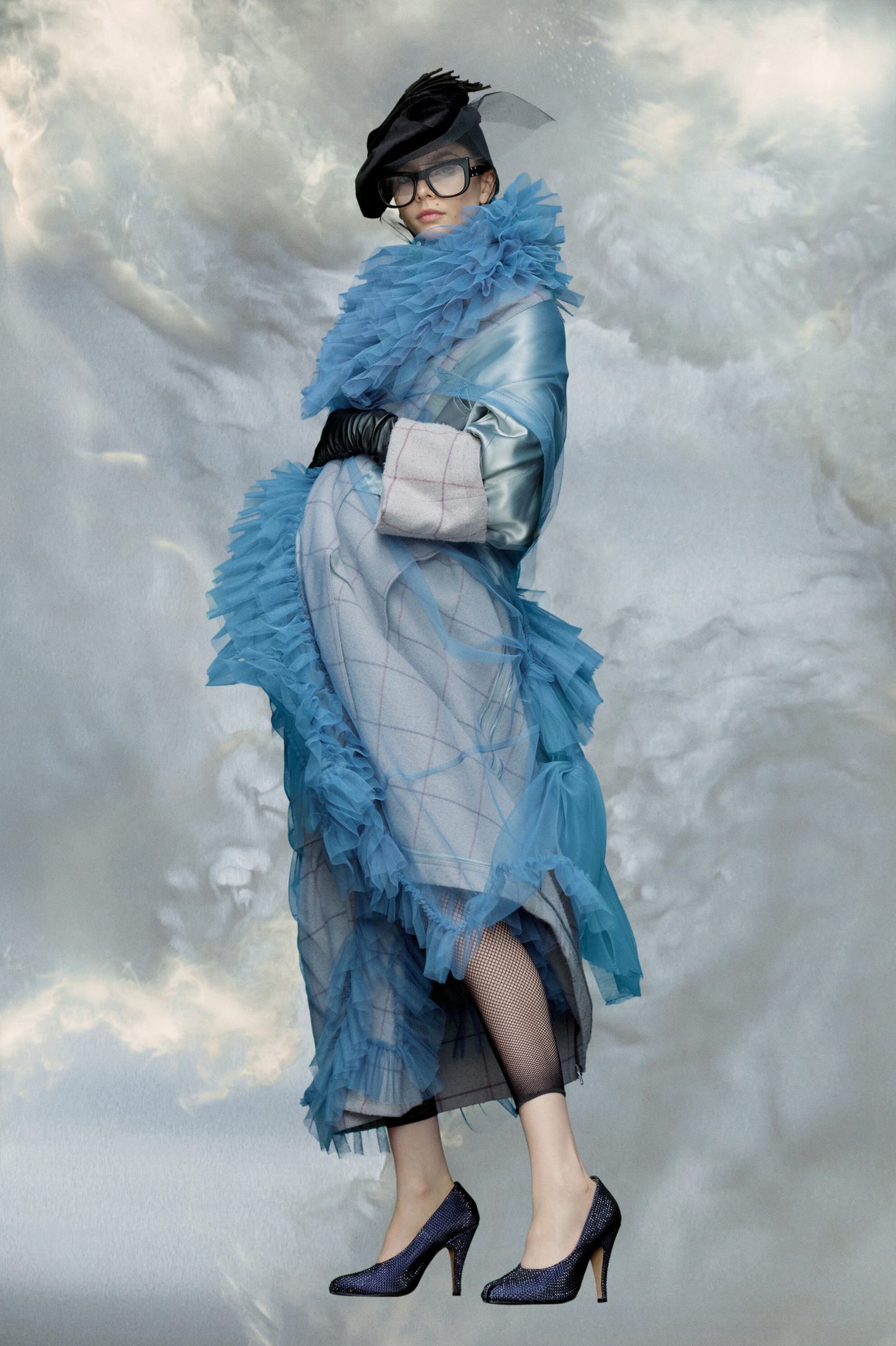 Blue Fibres Coat