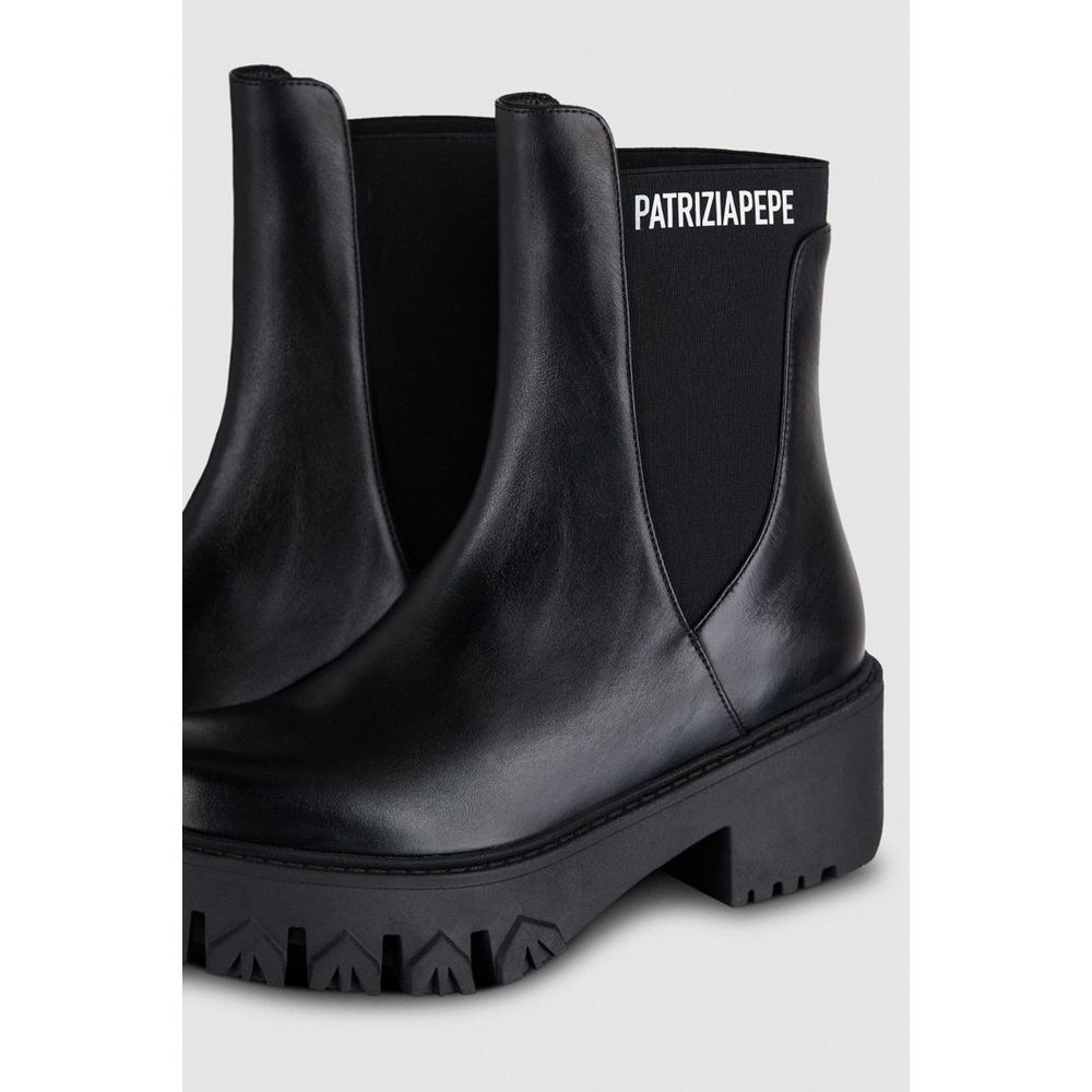 Black Calfskin Ankle Boots