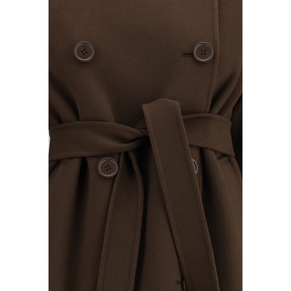 Brown Fleece Wool Coat