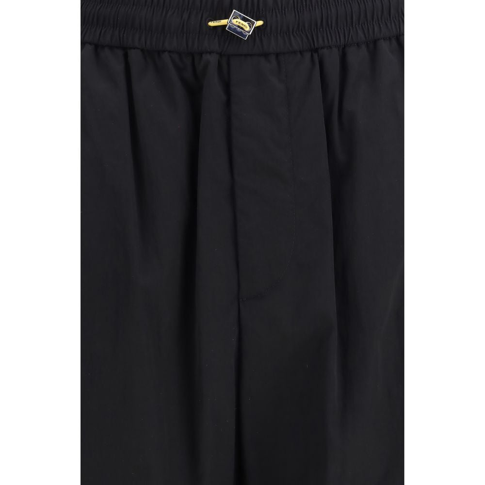 Black Cotton Cargo Pants