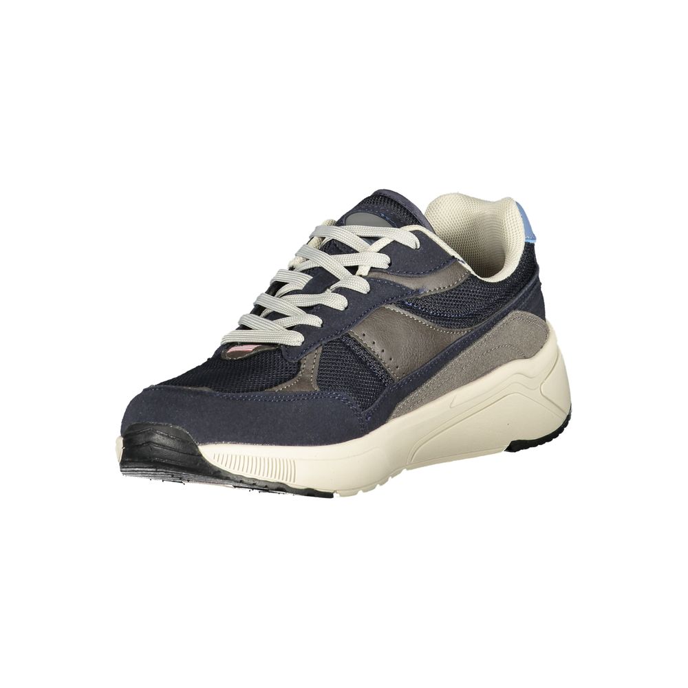 Blu Polyester Men Sneaker