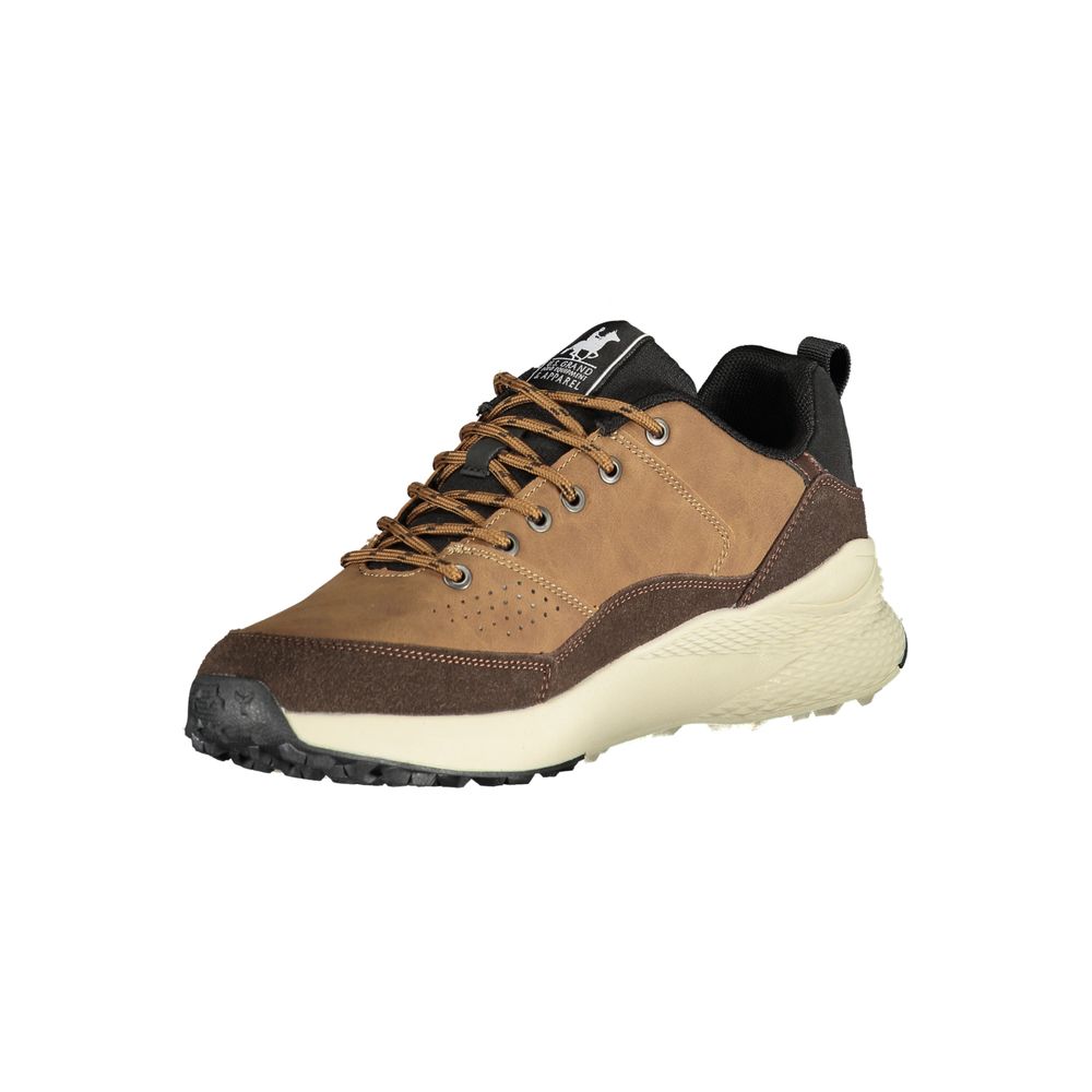 Marrone Poliestere Mens Sneaker