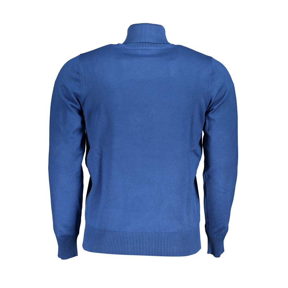Blue Nylon Turtleneck