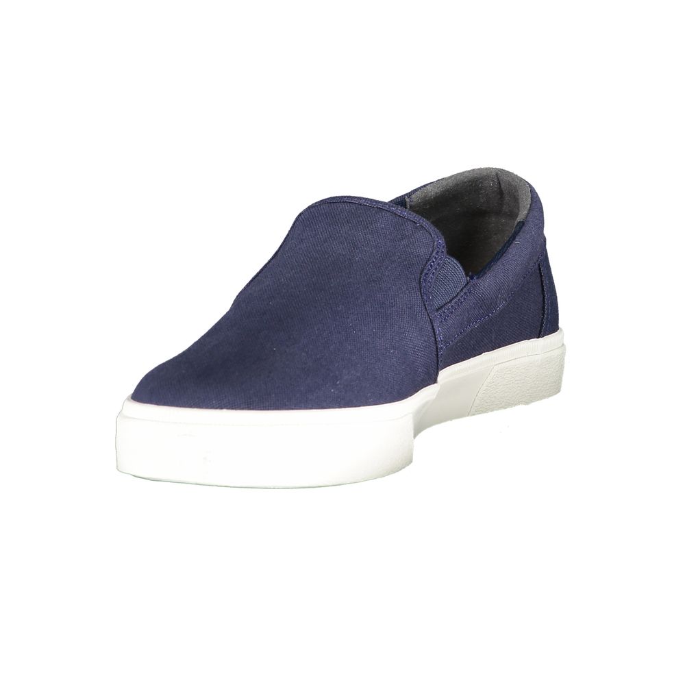 Blue Polyester Athletic Sneakers