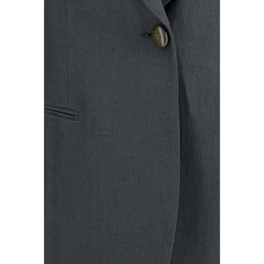 Gray Linen Jackets And Coat