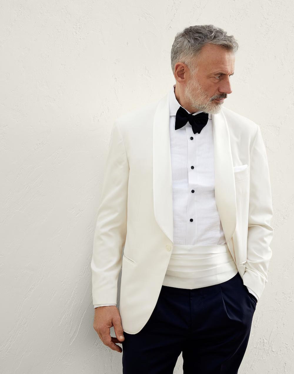 Bicolor Silk Blazer