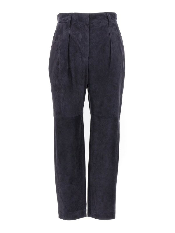 Blue Leather Pants