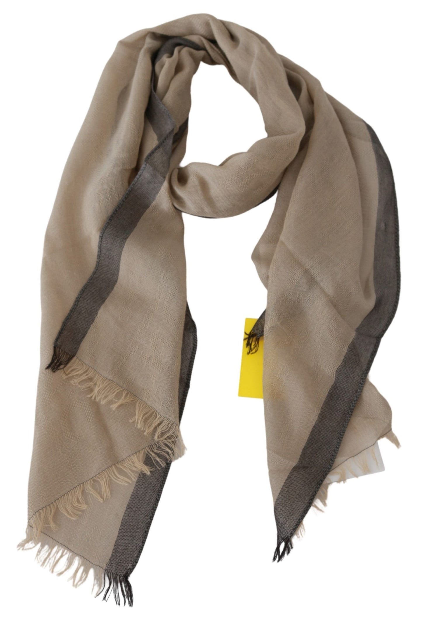 Beige Women Cotton Shawl Scarf
