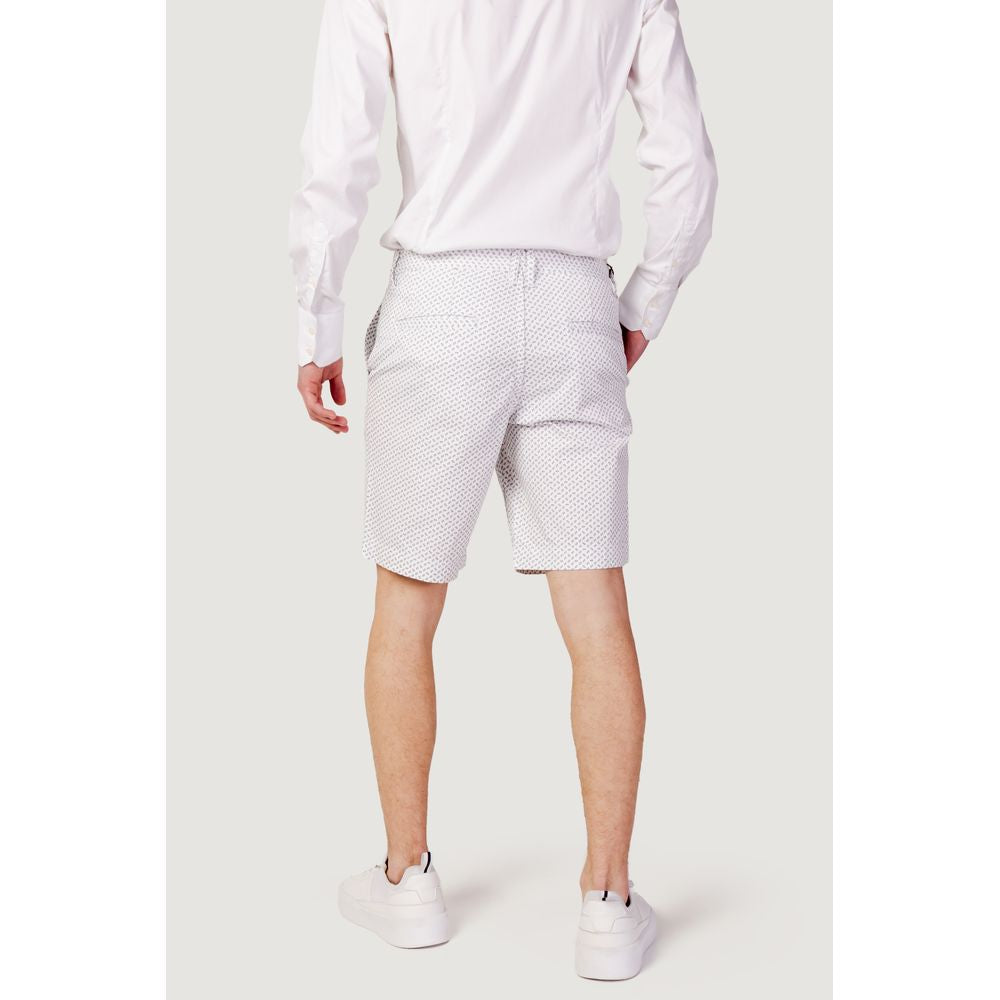 White Cotton Bermuda Shorts