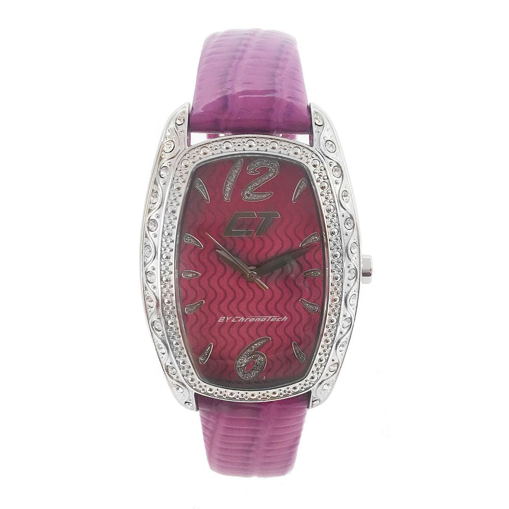 Purple Leather Dress Watch